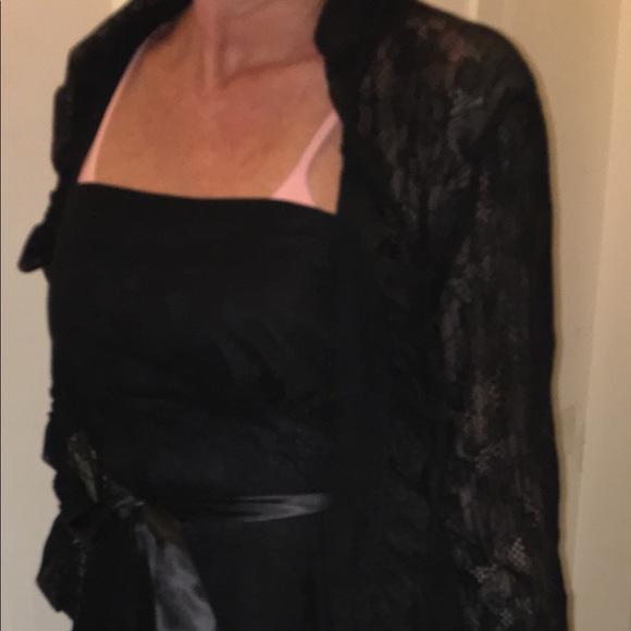 El Corte Ingles black evening dress size 44/ 10 - Picture 6 of 8